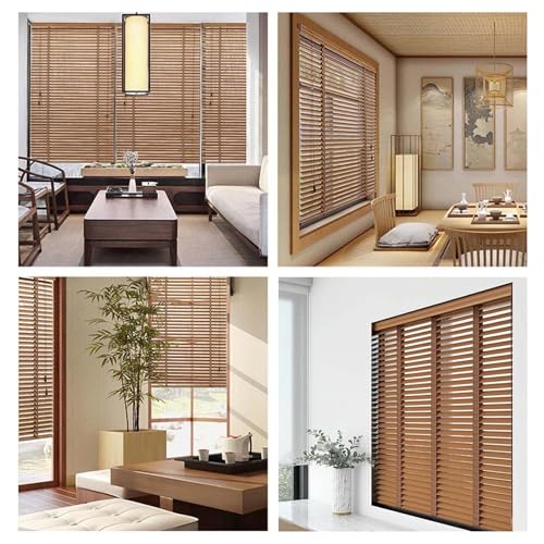 Persianas venecianas de madera maciza para regular la luz en ventanas de interior 3