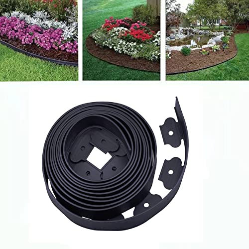 Garden Edging，80ft Landscape Edging with 100 Spikes for Lawn 2 Inch Tall (Black, 80FT) by YANEYRIE - Image 7