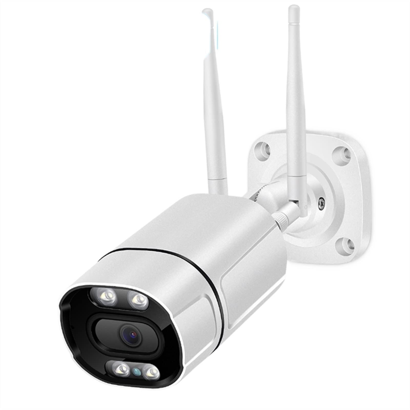 Kamera bezpieczeństwa, Kamera IP 5MP Outdoor Ai Human Detect Audio bezprzewodowa kamera 1080P HD kolor widzenie nocne z wykorzystaniem podczerwieni CCTV bezpieczeństwa w domu(5MP Add 64G Card)