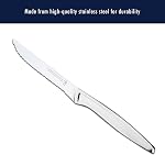 HENCKELS 6 Piece Kitchen Steak Knife Set, Premium Silver, Stainless Steel Serrated Cutlery Set, German Engineered Informed by 100+ Years of Mastery
