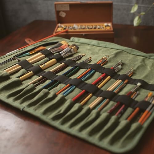 Earth & Fiber Co. RC-100 Waxed Canvas And Leather Paint Brush Holder thumb #3
