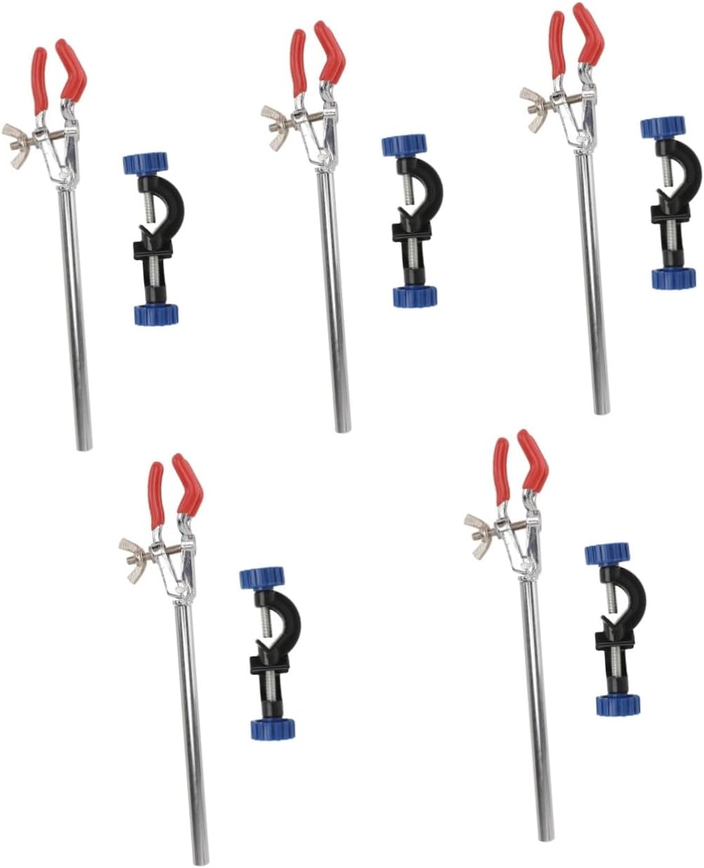 5sets Clamp Lab Flask Clamp Beaker Heavy Duty Tube Holder for Experiment Lab