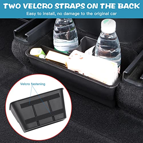 Wsfsljwdw Fit For Tesla Model Y 2020 2021 2022,Storage Box Under Rear Row Center Console Organizer Rear Abs Flocking Box (Black) #TOP5