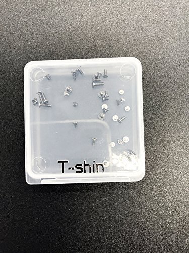 T-shin Full Set Screws Replacement Repair Parts with Bottom Pentalob Screws for ipad with Compact Protective PP Storage Box (ipad air/air 2)