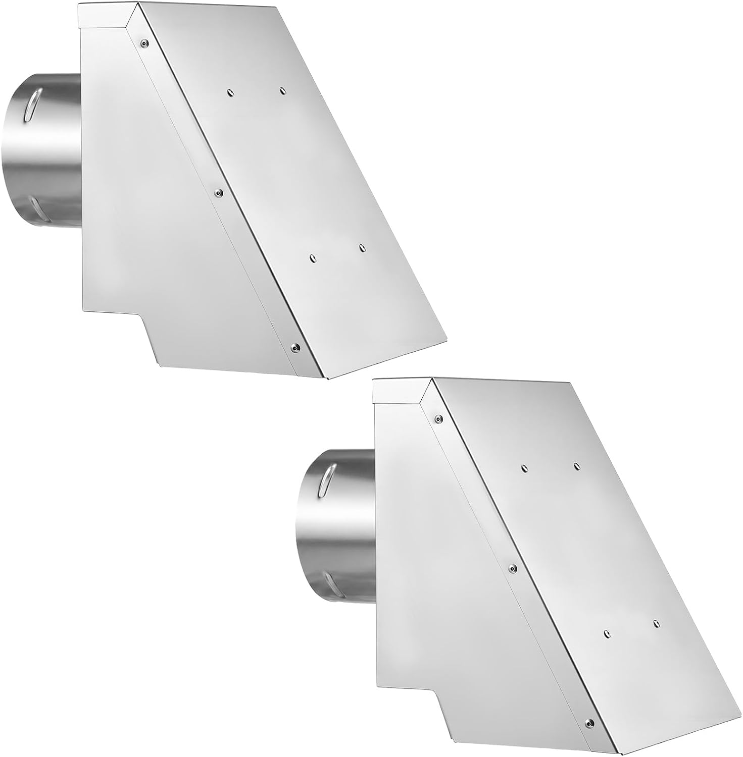 Zonon 1 Pack 3 Inch Square Horizontal Swivel Chimney Cap, Galvanized Steel