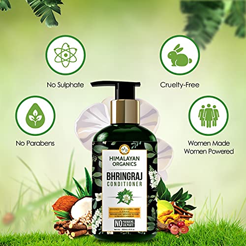 Image of Himalayan Organics Bhringraj Conditioner with Shikakai for Hairfall & Nourishment | No Parabens & Sulphate | 300ml