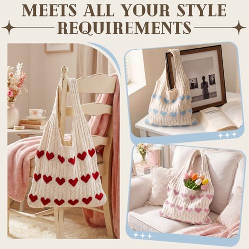 Bolso Tote de Crochet para Mujer 3 Pcs Verano miniatura 7