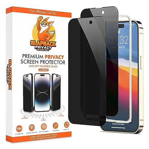 Verre trempé anti-espion iPhone 14 Pro Slapback, idéal pour sécuriser vos trajets en train