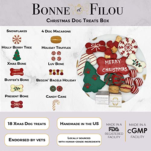 Bonne et Filou Dog Christmas Box - Juguete de Peluche para Perros miniatura 4