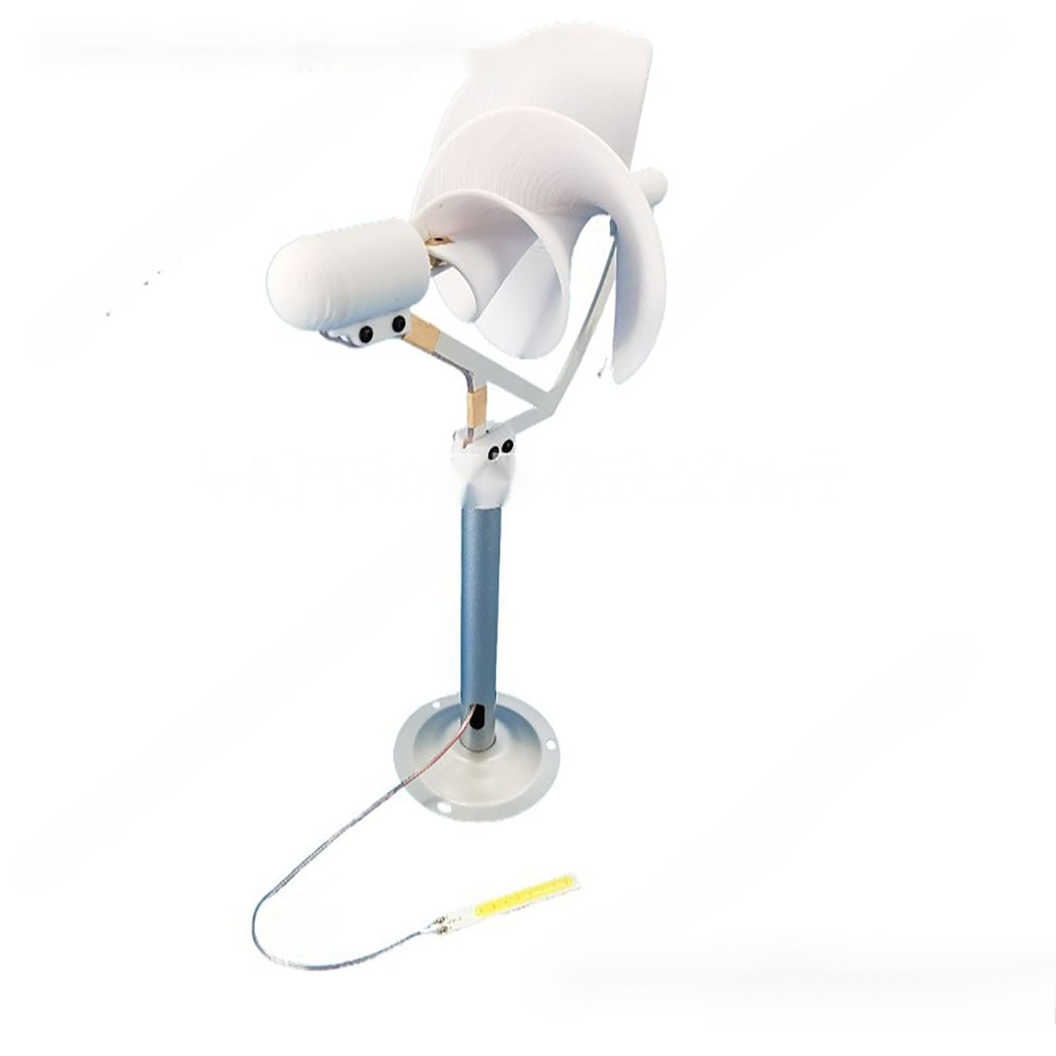 Modelo De Turbina Eólica DIY, Turbina Eólica Vertical De 12 V En Espiral con Base Antideslizante, Altura del Soporte De 190 Mm Y Potencia De Salida De 1-10 W, para Uso Marítimo, Doméstico