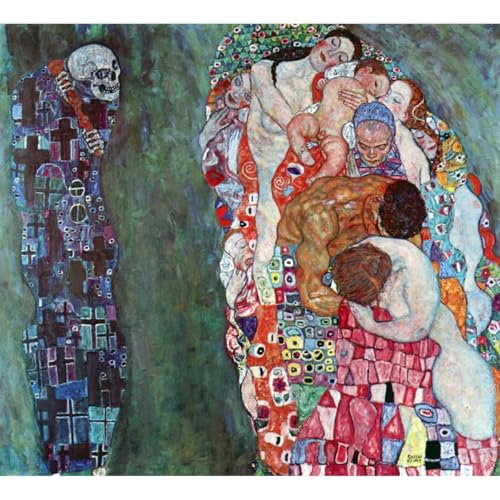 Death and Life by Klimt : affiche murale d'art au format 76,2x101,6 cm