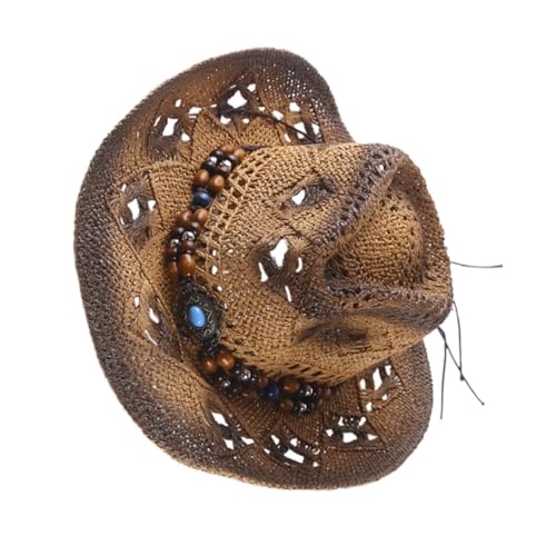 Chapeau de cowboy anti-UV à large bord : le confort léger en paille tressée