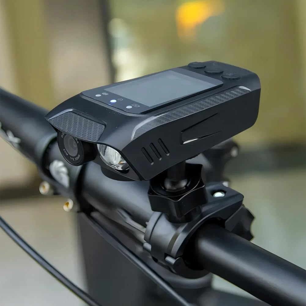 Sport Multifunzionale DV Dash Cam 4K da Bicicletta Fotocamera Fotocamera da Motociclista + Altoparlante Illuminato 1 Set