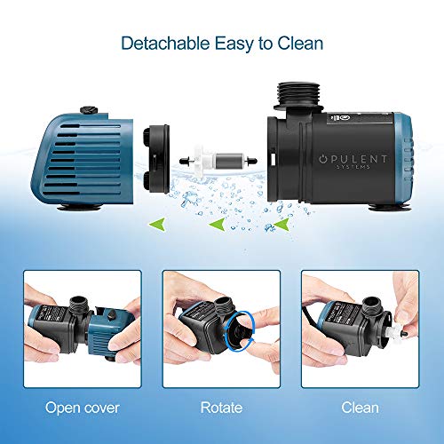 Opulent Systems 180Gph 9.5W Submersible Pump (680L/H) Ultra Quiet Water Pump For Fish Tank, Pond, Aquarium, Statuary And Hydroponics #TOP4