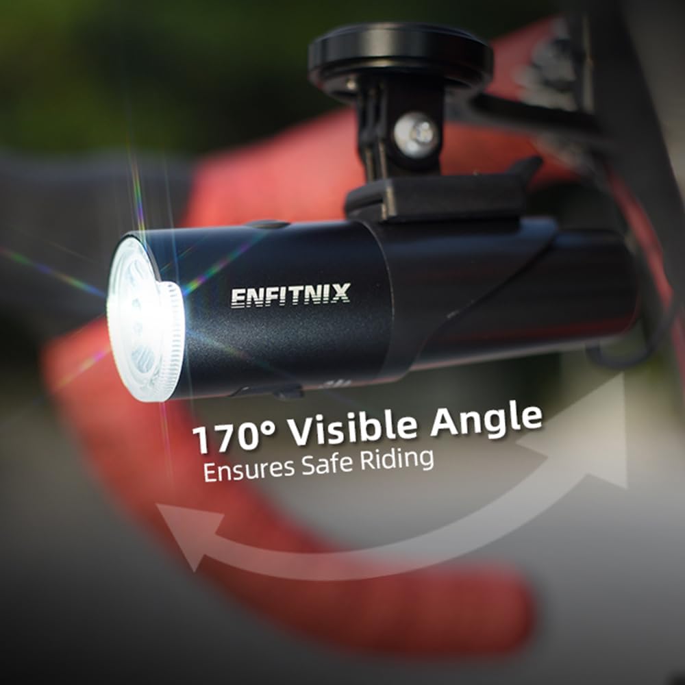 ENFITNIX Navi800Y Smart Bike Front Light,Automatic On/Off High Beam Bicycle Light,3350mAh Replaceable Battery USB-C Charging Aluminum Alloy IPX6 Waterproof Cycling Headlight.