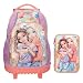 Depesche – TOPModel Girl Power – Schulrucksack Trolley und 3-Fach-Federtasche, mit Model Motiv und Blumen Muster, Schultasche mit verstellbaren Trägern, Federmappe mit Buntstiften, Schere, Lineal uvm.