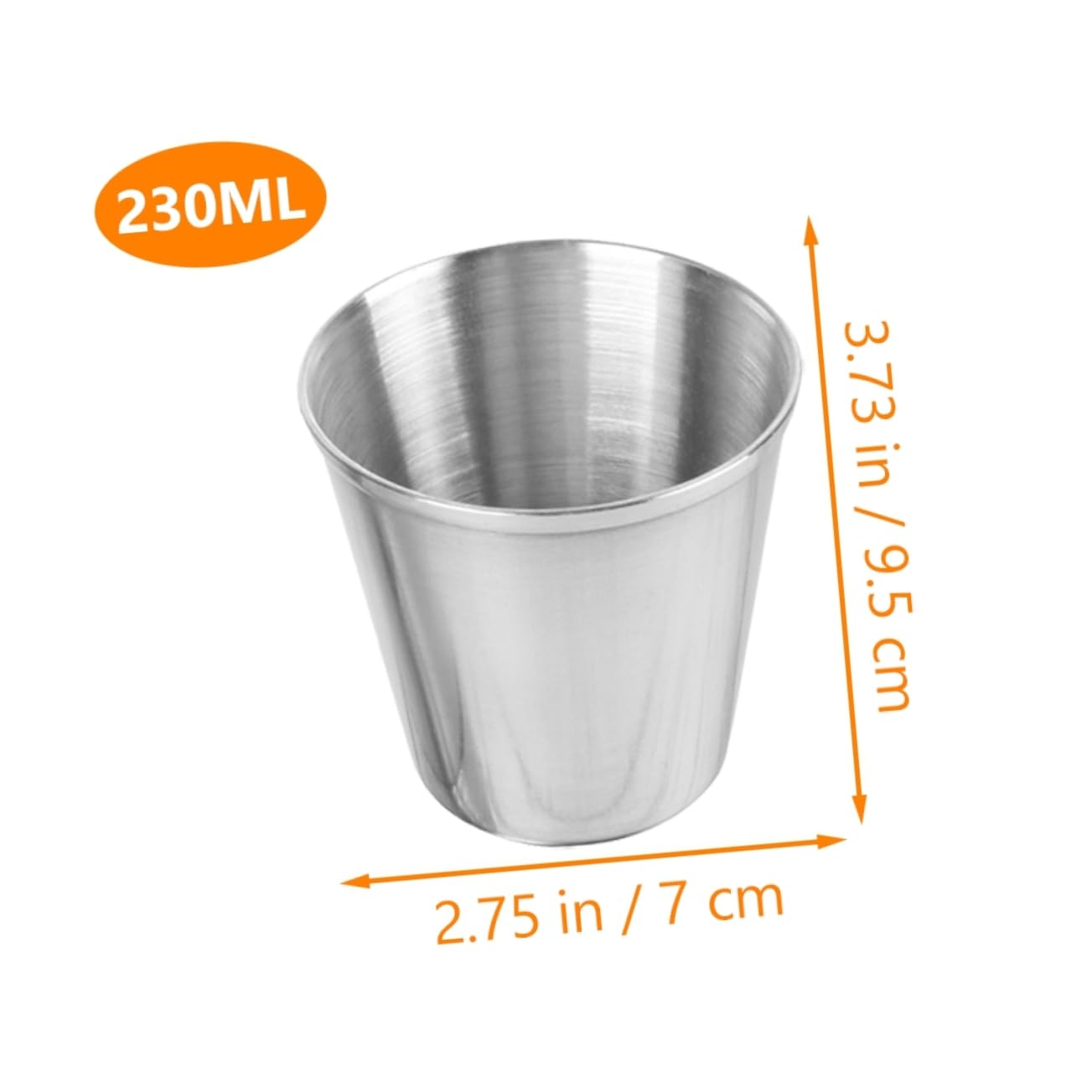 Mikinona 5pcs Stainless Steel Sauce Cup Set Round Dipping Condiment Cups for Birthday Party Banquet Tea Time