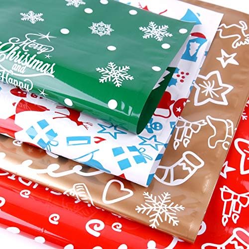 MIAHART 10 Pack Xmas Gift Bags Large Size Gift Wrapping Assorted Styles Christmas Present Gift Bags with Ribbon Ties for Xmas Wrap Gifts