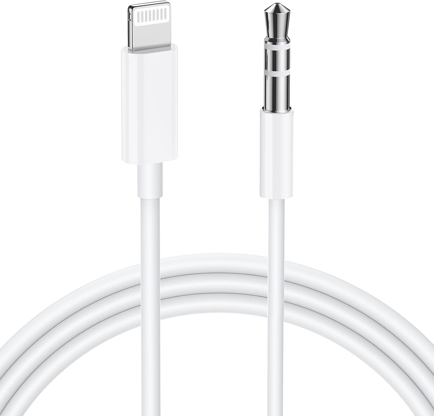 Aux Cord Compatible with iPhone, iSkey 3.5mm Aux Cable for Car Compatible with iPhone 8/7/11/XS/XR/X/iPad/iPod for Car/Home Stereo, Speaker, Headphone, Support All iOS Version - 3.3ft White