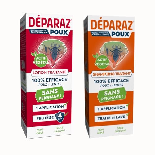 Lotion anti-poux élimine poux et lentes en 1 application sans peignage