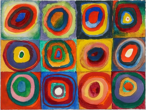 Toile Kandinsky cercles concentriques pour sublimer la décoration du salon