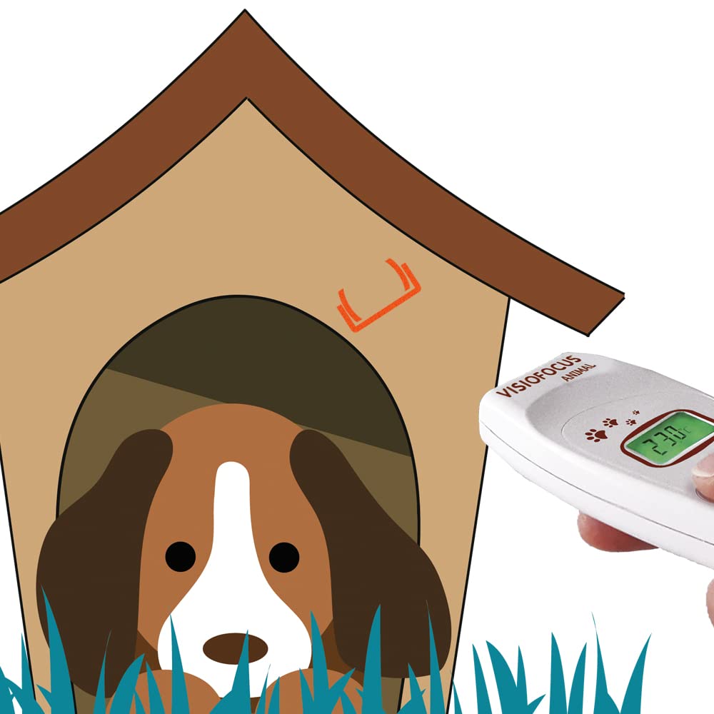 TECNIMED - VisioFocus Animal 06620 - Termometro medicale infrarosso per la misurazione a distanza della temperatura corporea di animali - Senza nessun contatto con l'animale - Made in Italy.