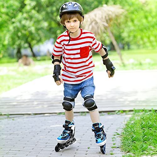 Ecoo Adjustable Inline Skates Boys And Girls With Light Up Wheels，Roller Blades For Kids Ages 4-12, Women Rollerblades For Beginner Outdoor And Indoor #TOP1