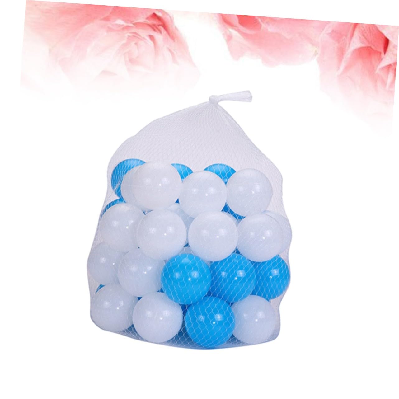 TOYANDONA 50 Piezas Balones De Plástico Resistentes Al Aplastamiento Gruesas Bebés con Bolsa De Malla Juguetes Educativos para Balones De Piscina y