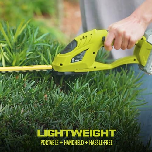 Image of Sun Joe 24V-SSEG-LTE 24-Volt Cordless Handheld Shrubber + Trimmer, Kit (w / 2.0 Ah Battery + Quick Charger), 12 x 4 x 4 inches