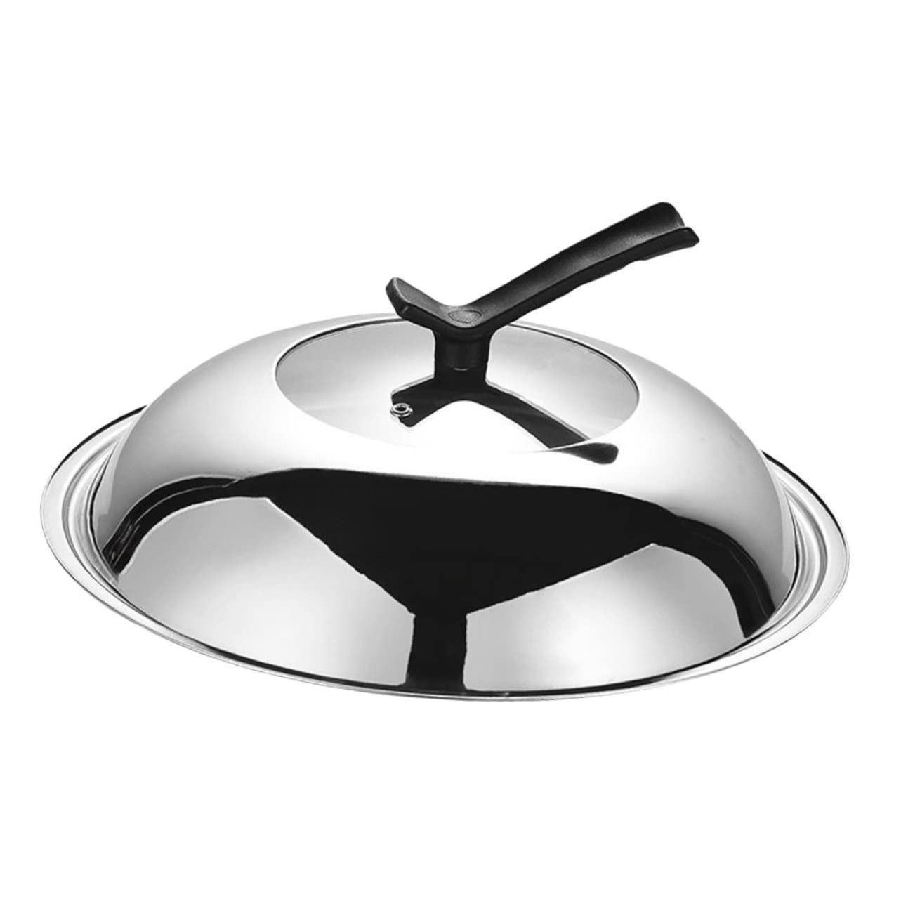 Universal Pot Lid - Stainless Steel Cookware Glass Cover for Frying Pans and Stir Fry Pans - Silicone Bowl Lid Replacement - Practical Visible Cover