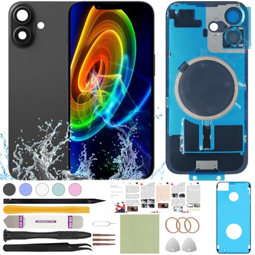 ReuWeu Back Glass Cover Replacement Compatible with iPhone 16 All Carriers 6.1