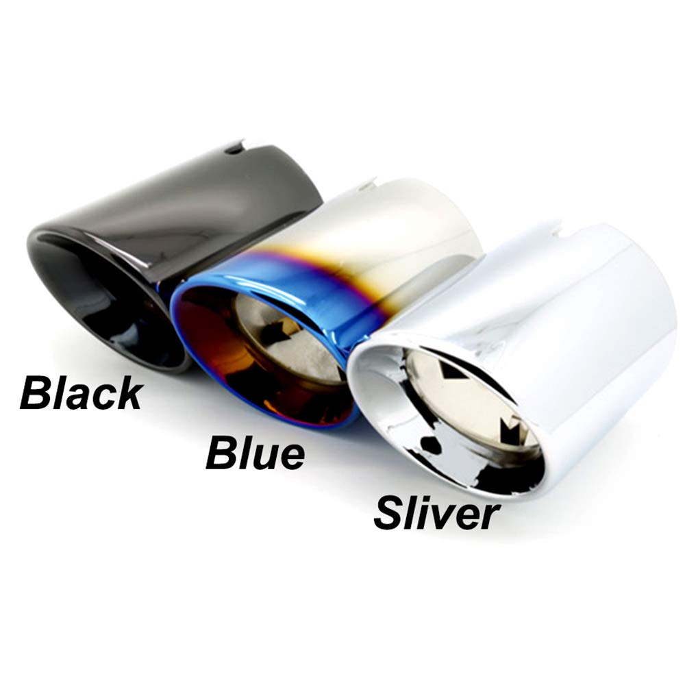 1 Pcs Stainless Steel Exhaust Tips Slip-On F8X M3 M4, 2.8"Inlet Muffler for S55/M3 M4 (BLUE)