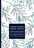  Carnet de bord 2022-2023 professeur de sciences économiques et sociales: Agenda A4 pour les enseignants