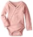 L'ovedbaby Unisex-Baby Organic Cotton Kimono Long Sleeve Bodysuit, Coral, 0/3 Months