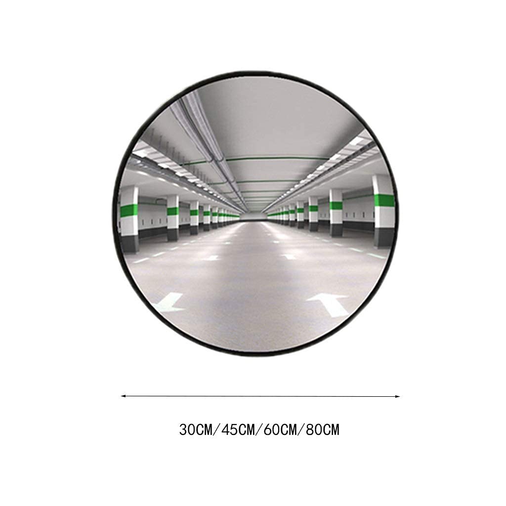 Miroir de Restaurant antivol Rouge/Noir, Miroir Convexe PC sans Distorsion Convient pour Miroir d'intérieur Diamètre extérieur : 30-80 cm (Couleur : Noir, Taille : 80 cm)