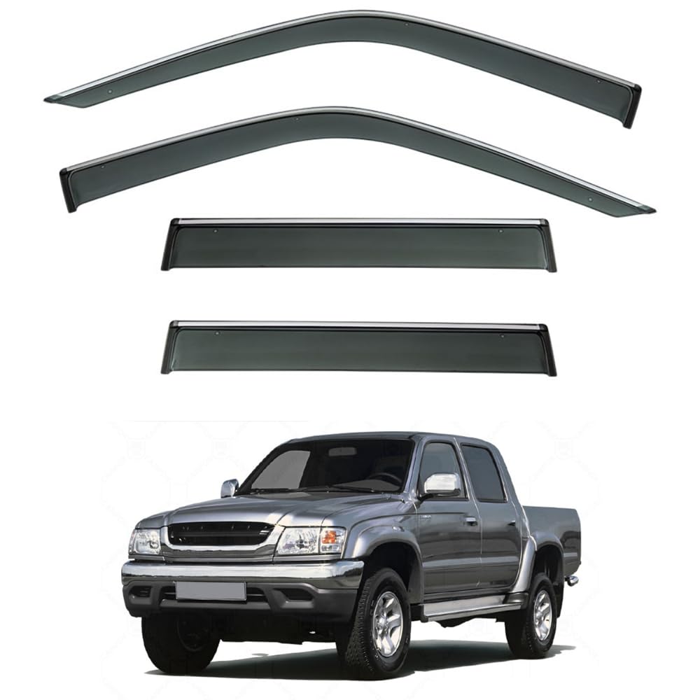Pare-vent de fenêtre pour Toyota Hilux anti-buée et protection pluie 4 pièces