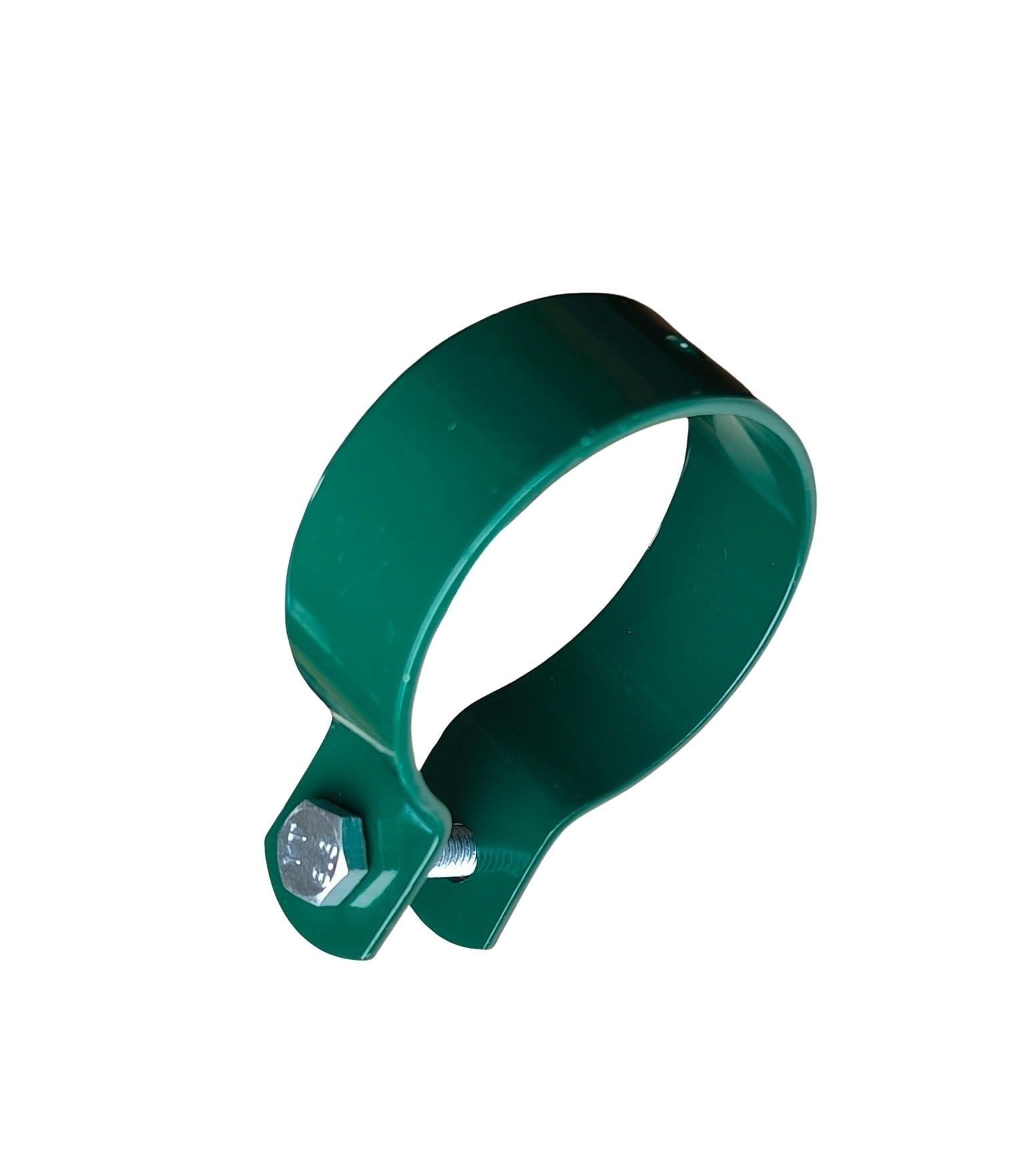 Abrazaderas para valla de 48 mm, 6 unidades, color verde