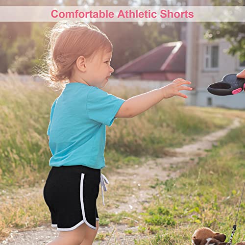 Resinta 4 Pack Girls Athletic Shorts Cotton Workout Shorts Running Gym Shorts Sports Shorts #TOP5