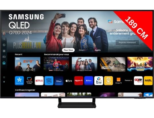 SAMSUNG 75Q70D - TV QLED 75" (190 cm) - 4K UHD 3840x2160 - 120 Hz - Quantum HDR - Gaming HUB - Smart TV - 4xHDMI - WiFi