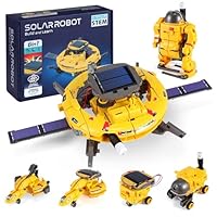 STEM Projects for Kids Ages 8-12, Science Kits, Solar Space Toys Gifts for 8-14 Year Old Teen Boys Girls, 120Pcs Building Experiments Robots for Teenage Ages 9 10 11 12 (Yellow)