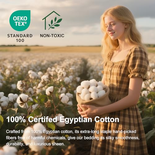 Ivellow Egyptian Cotton Sheets White thumbnail 3