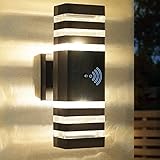 Delicavy Dusk to Dawn Sensor Outdoor Wall Lights Up Down Porch Lights Modern Exterior Light Fixtures