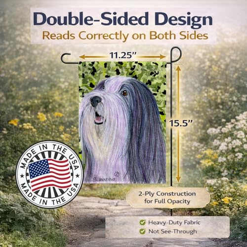 Drapeau Bearded Collie pour jardin extérieur décoration multicolore