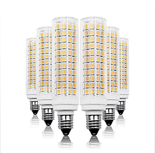 E11 Bombillas LED de maíz, 11W Atenuación LED Luces de maíz 750LM 136LEDs Lámpara LED SMD2835 Blanco/Blanco cálido 220-240 V (paquete de 6),Warmwhite