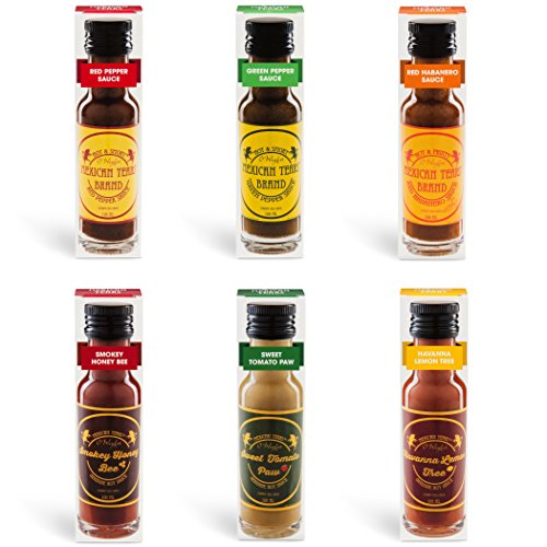 Mexican Tears® - 6er Pack, scharfe Sauce aus Habanero Chili, Chipotle & Meersalz, perfekt zum BBQ, Pulled Pork und zum Würzen von Low Carb Gerichten [6x100ml Chili Sauce] Cover
