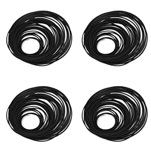SMTHOME Lot de 120 courroies carrées pour réparation d’enregistreur, baladeur, lecteur DVD, CD-ROM (différentes tailles 26 mm-120 mm)