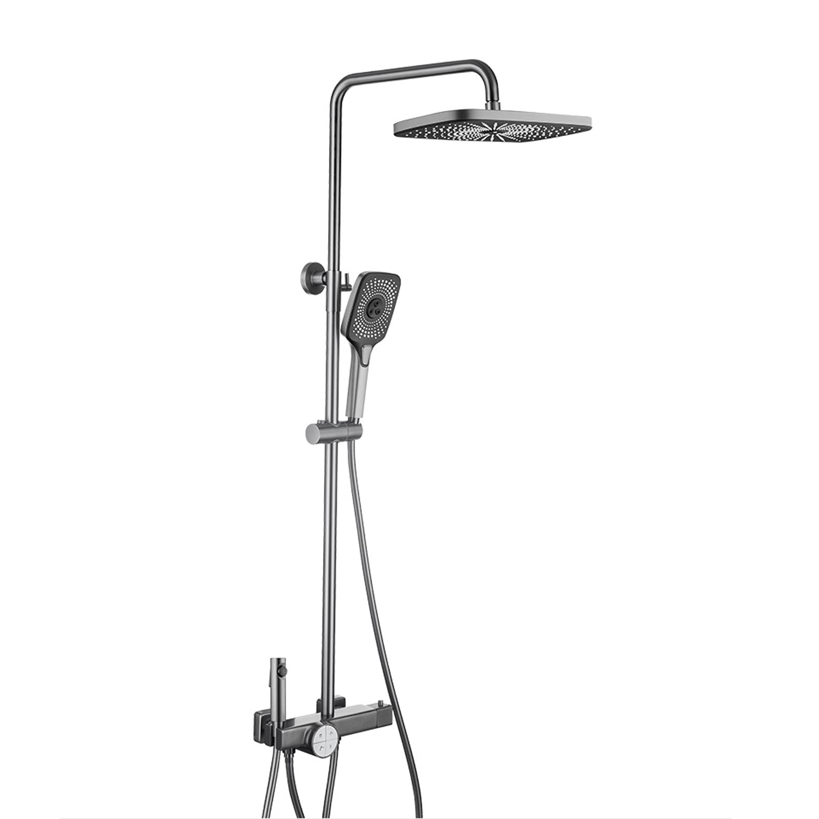 Système de douche à effet pluie thermostatique anti-brûlure à hauteur réglable