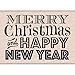 Hero Arts Rubber Stamps Merry Christmas and Happy New Year Woodblock Stamp