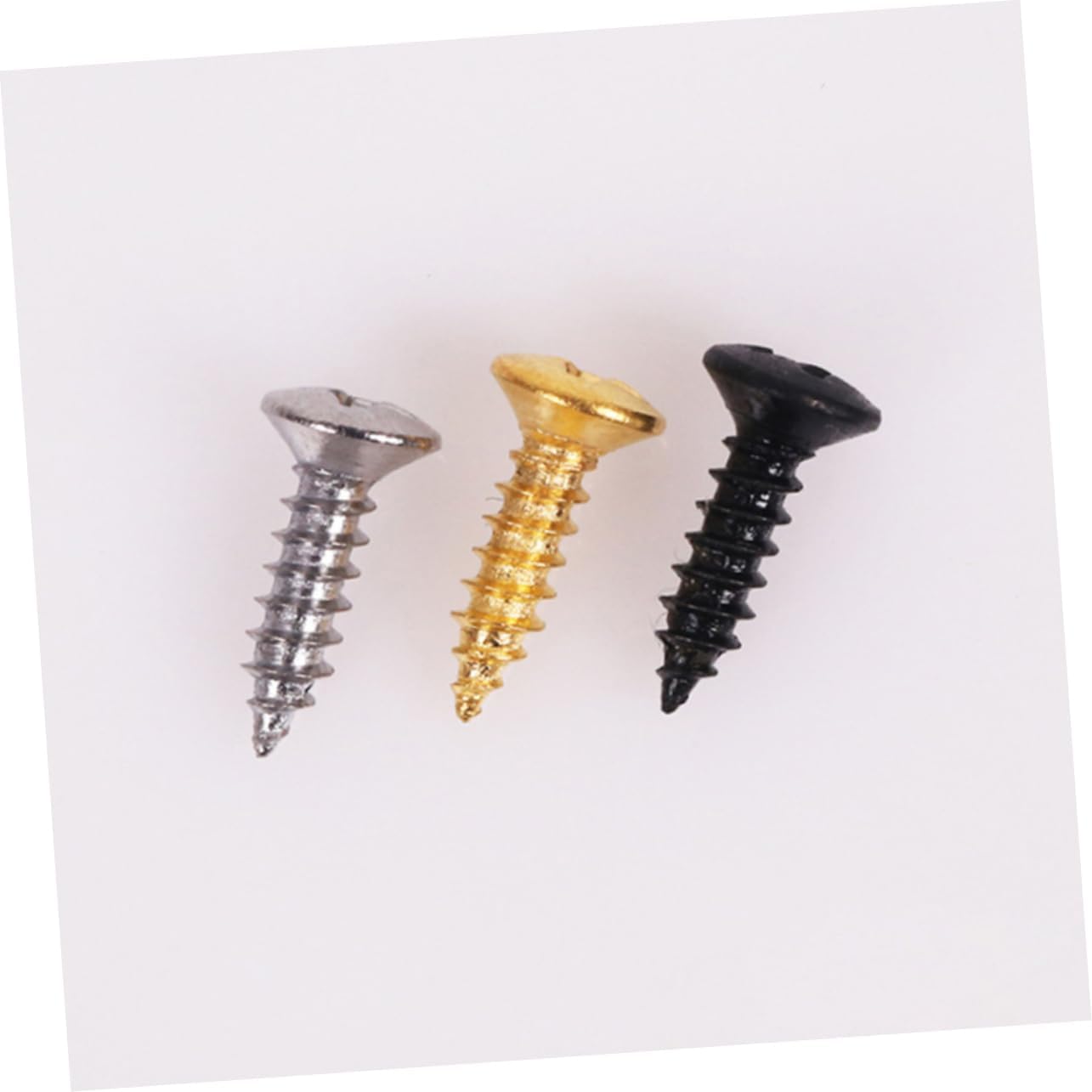 Hemoton 150pcs Guitar Backplate Screws Mounting Hardware for Electric Guitar Guard Plates Black Silver Gold Each Easy to Install Durable