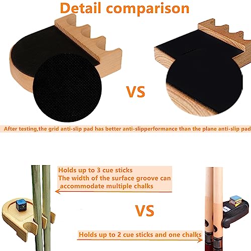 Bijun Pool Cue Holder Pool Stick Holder,Portable Cue Stick Claw Rack Holds 3 Cues Rest Cue Stick Holder Against Table,Bar Or Chair – Solid Wood Cat Claw - Shaped Club Holder With Non - Slip Pad #TOP3